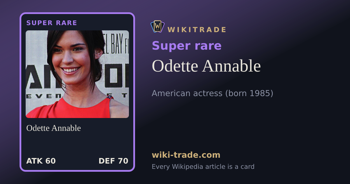 Odette Annable — Super rare card