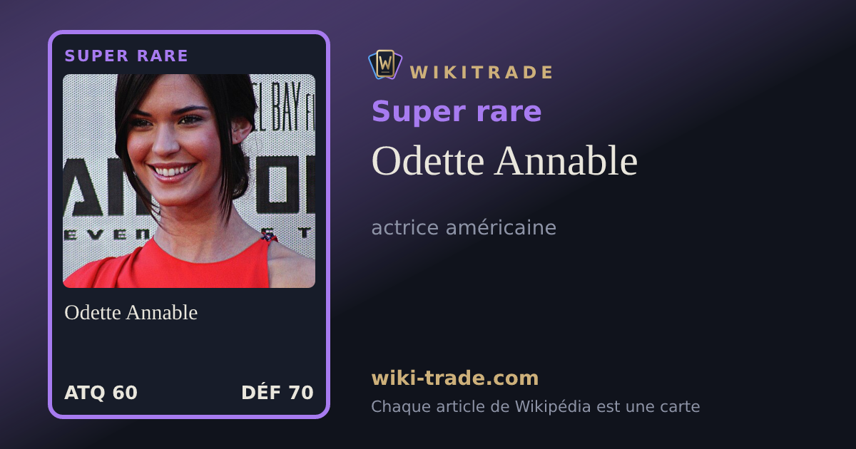 Odette Annable — carte Super rare