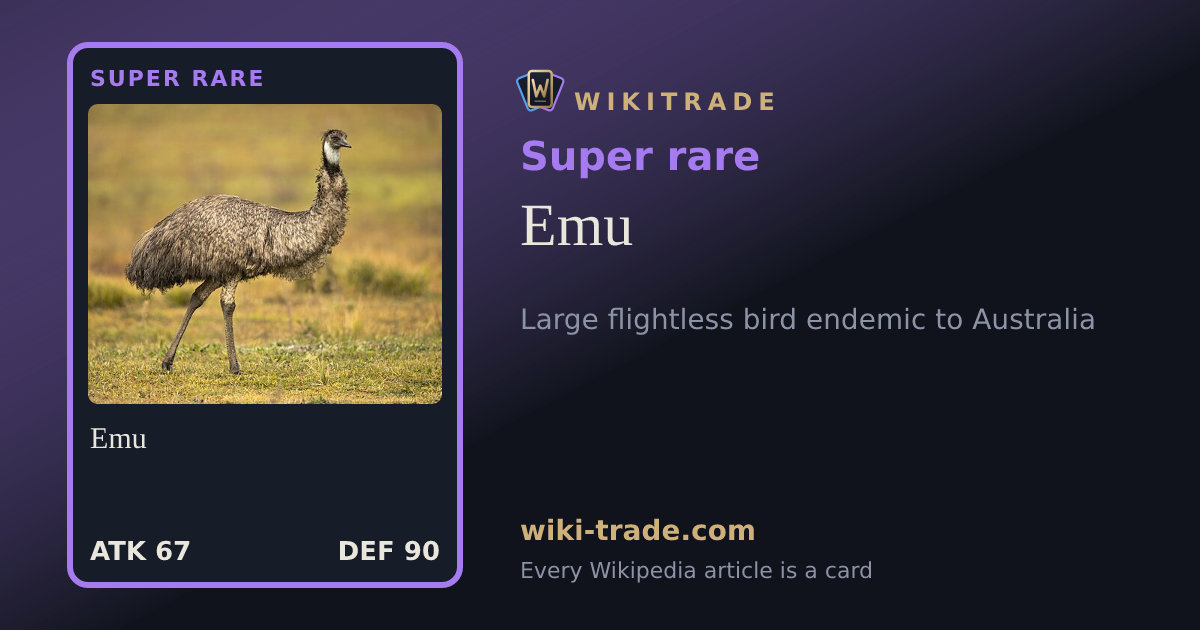 Emu — Super rare card