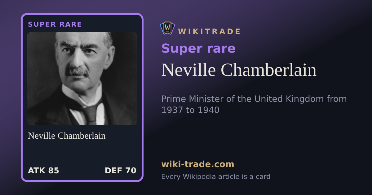 Neville Chamberlain — Super rare card