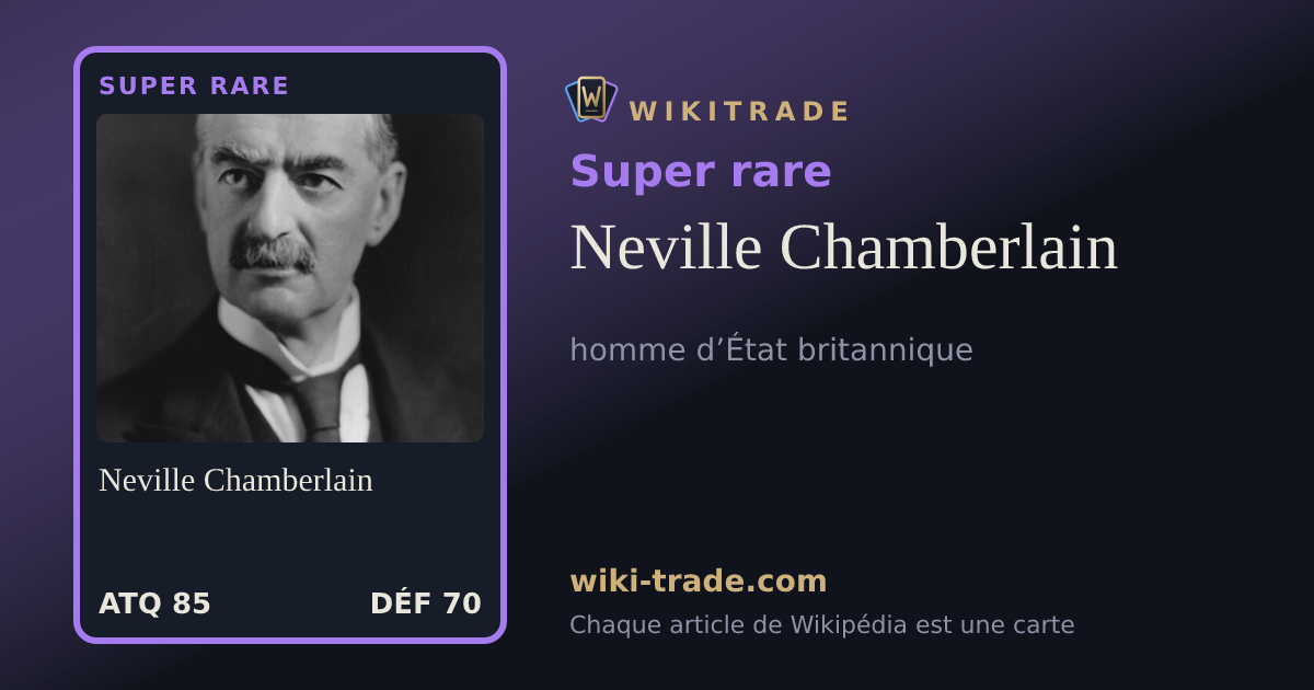 Neville Chamberlain — carte Super rare