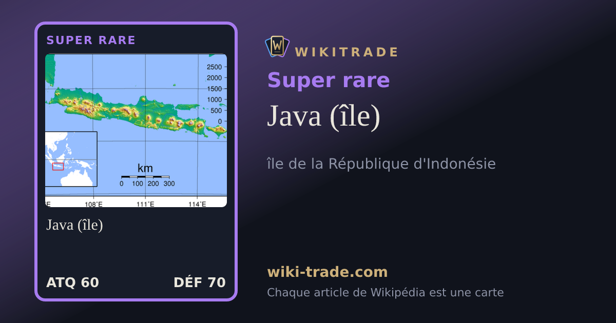 Java (île) — carte Super rare