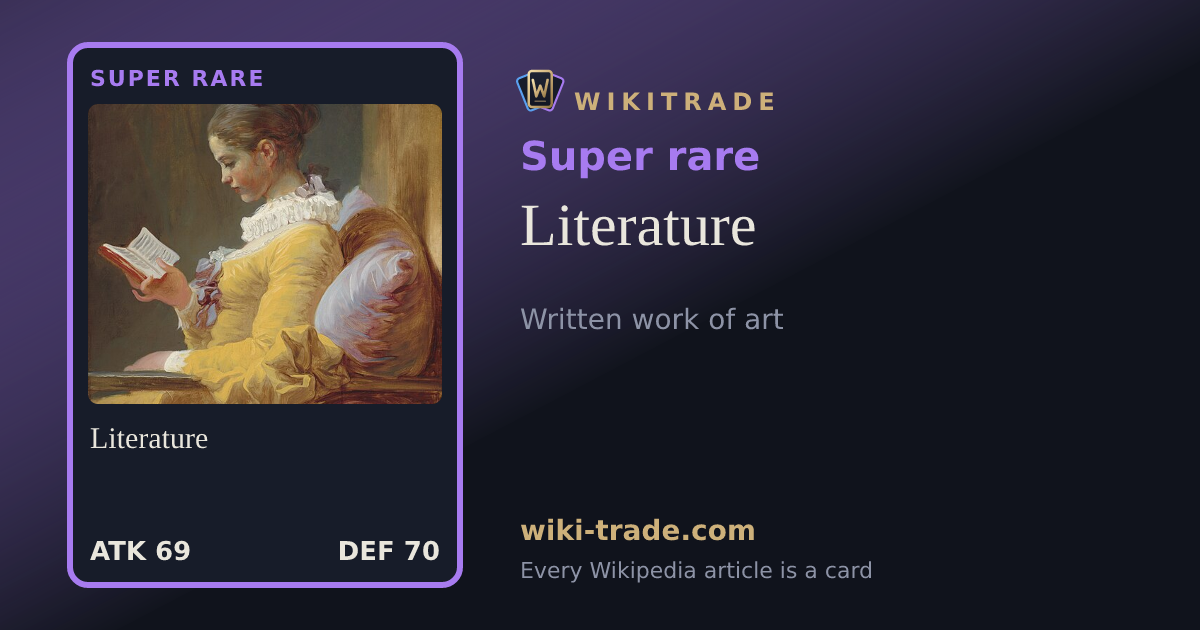 Literature — Super rare card