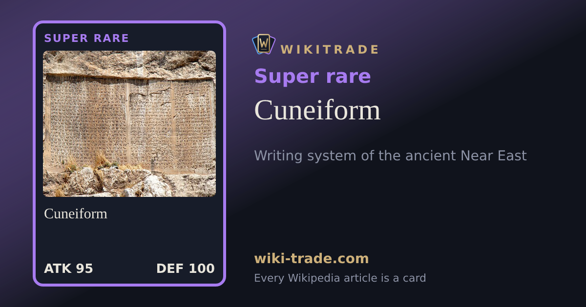 Cuneiform — Super rare card