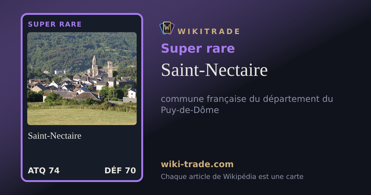 Saint-Nectaire — carte Super rare