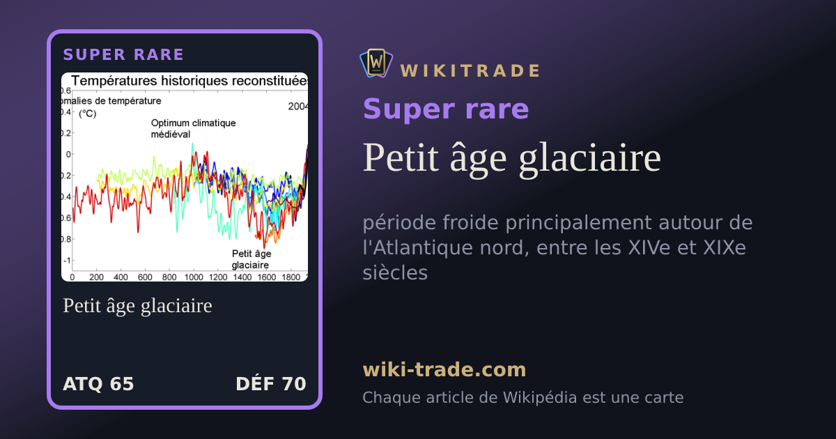 Petit âge glaciaire — carte Super rare
