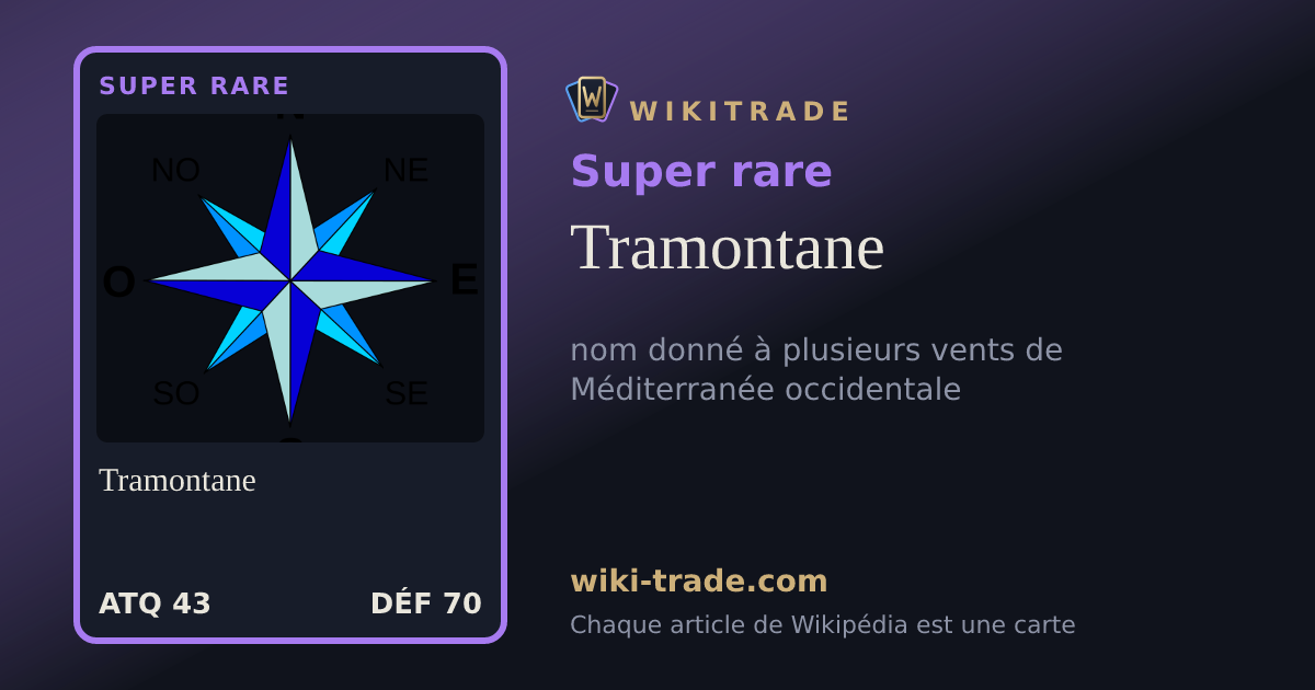 Tramontane — carte Super rare
