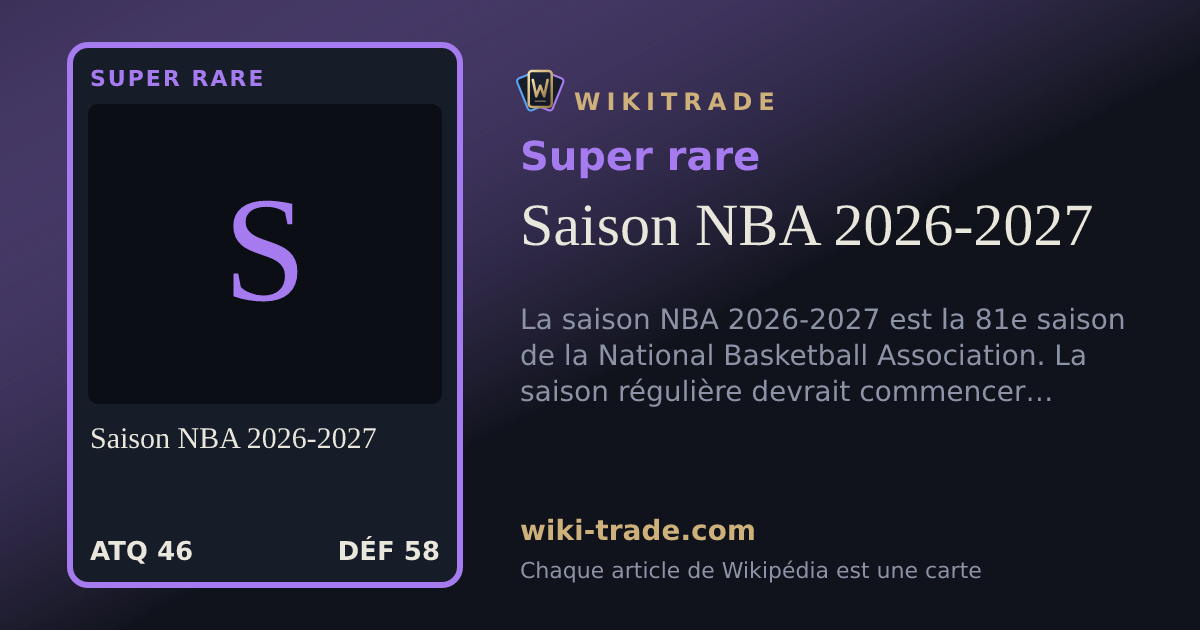 Saison NBA 2026-2027 — carte Super rare