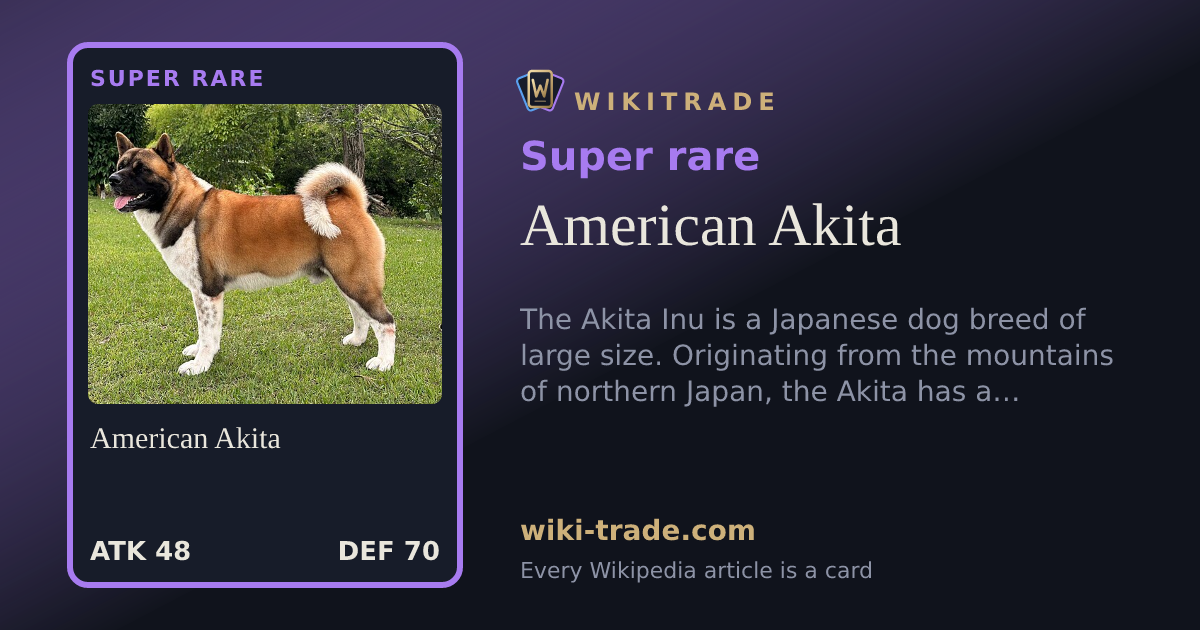 American Akita — Super rare card