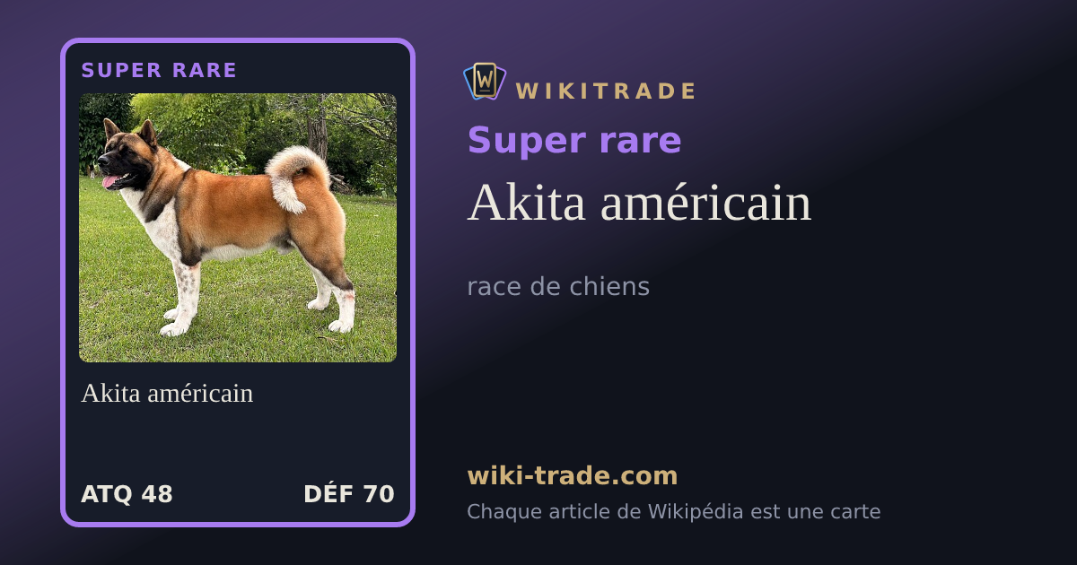 Akita américain — carte Super rare