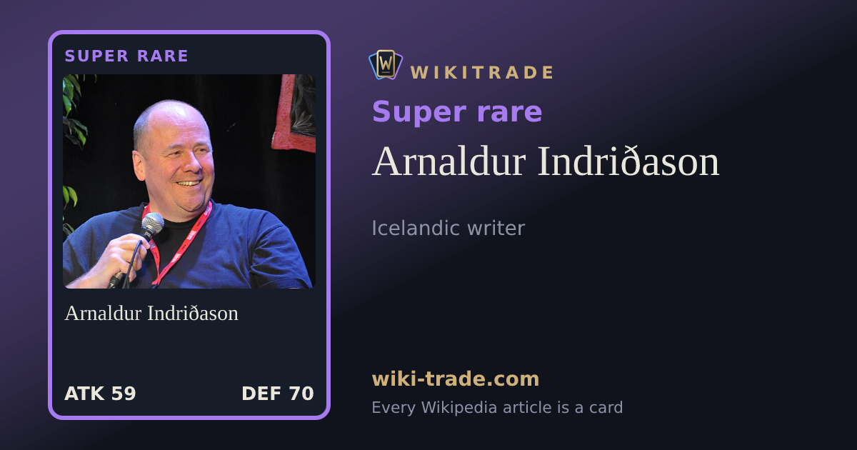 Arnaldur Indriðason — Super rare card