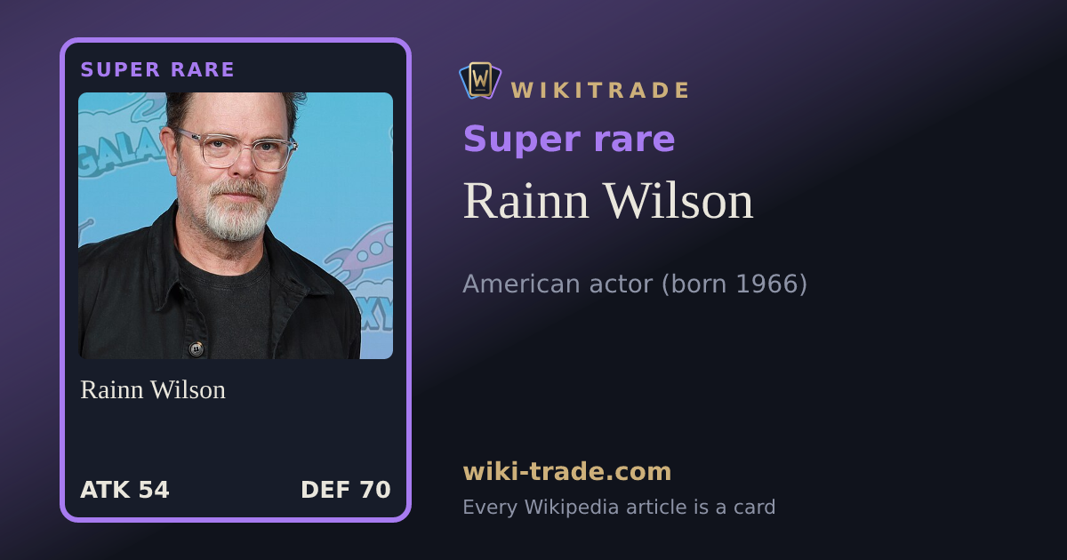 Rainn Wilson — Super rare card
