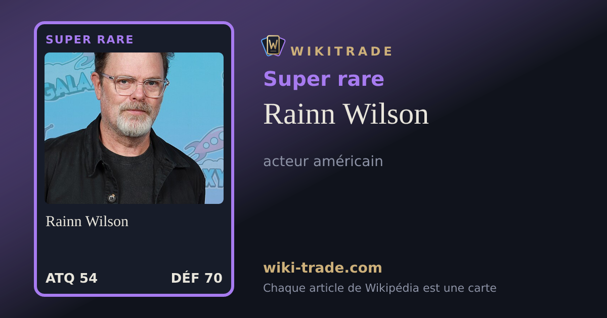 Rainn Wilson — carte Super rare