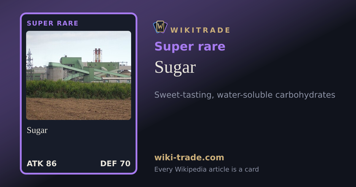 Sugar — Super rare card