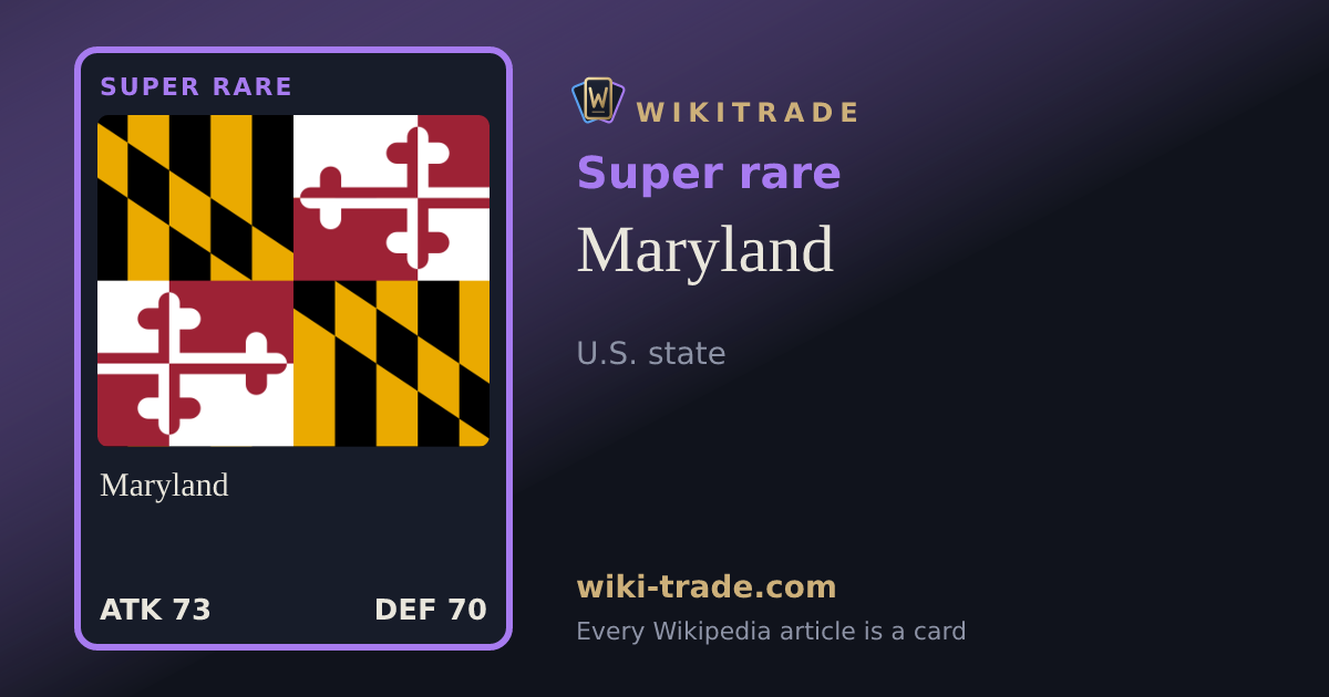 Maryland — Super rare card