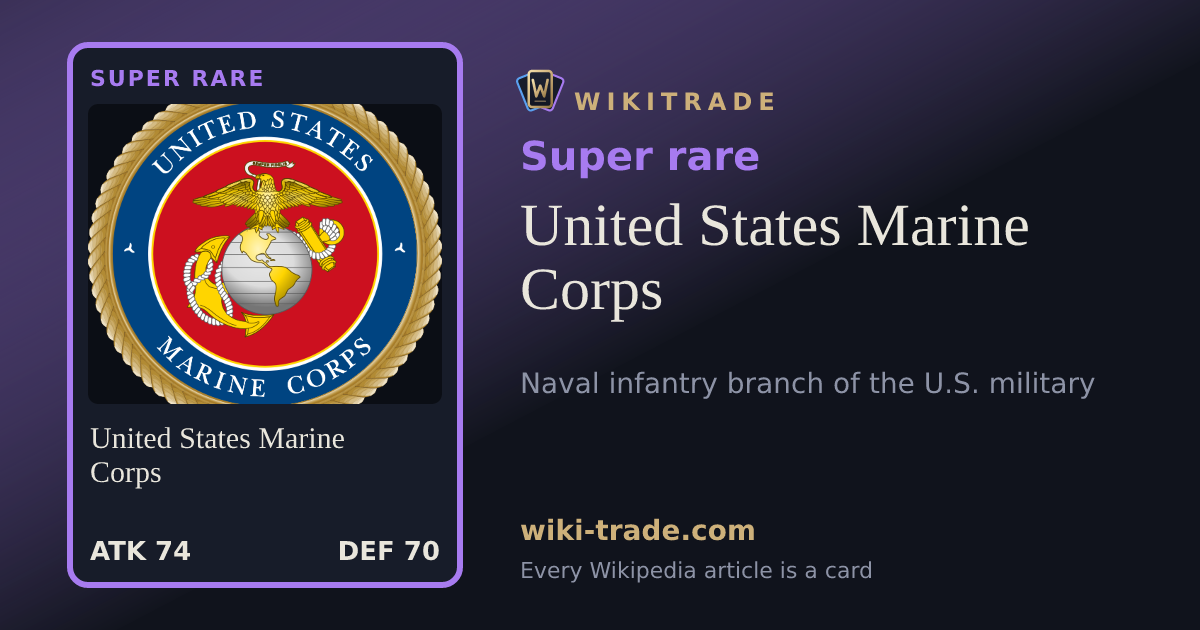 United States Marine Corps — Super rare card
