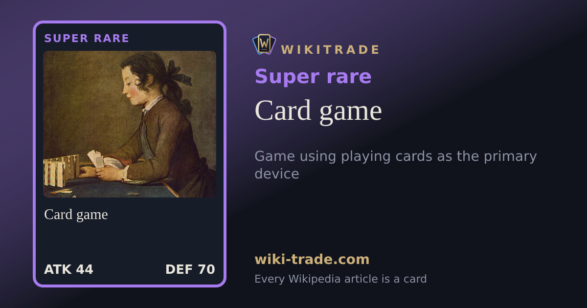 Card game — Super rare card