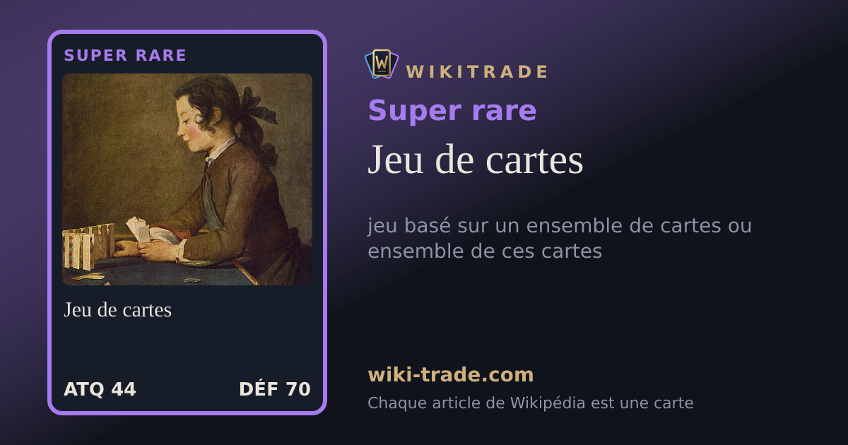 Jeu de cartes — carte Super rare