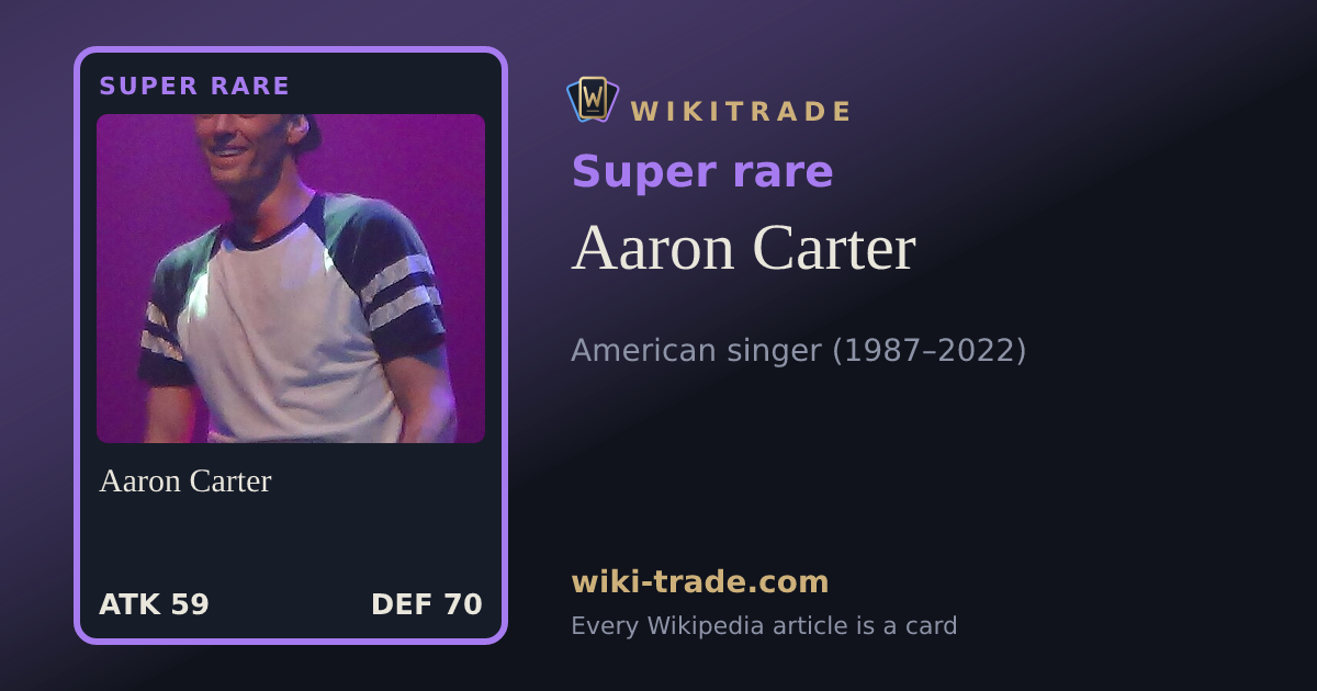 Aaron Carter — Super rare card