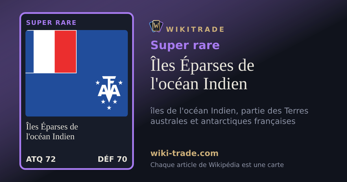 Îles Éparses de l'océan Indien — carte Super rare