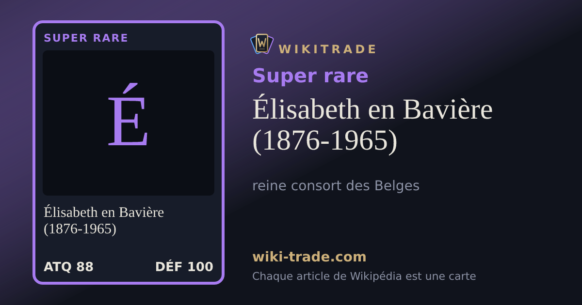 Élisabeth en Bavière (1876-1965) — carte Super rare