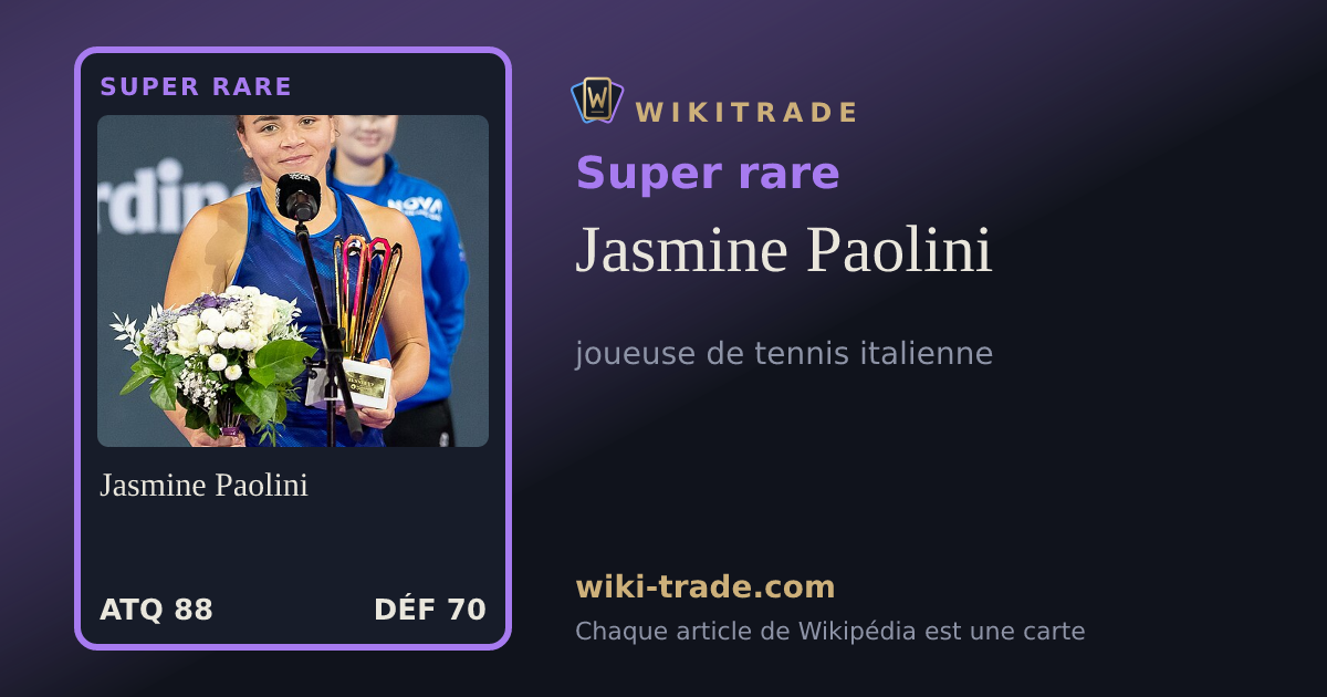 Jasmine Paolini — carte Super rare