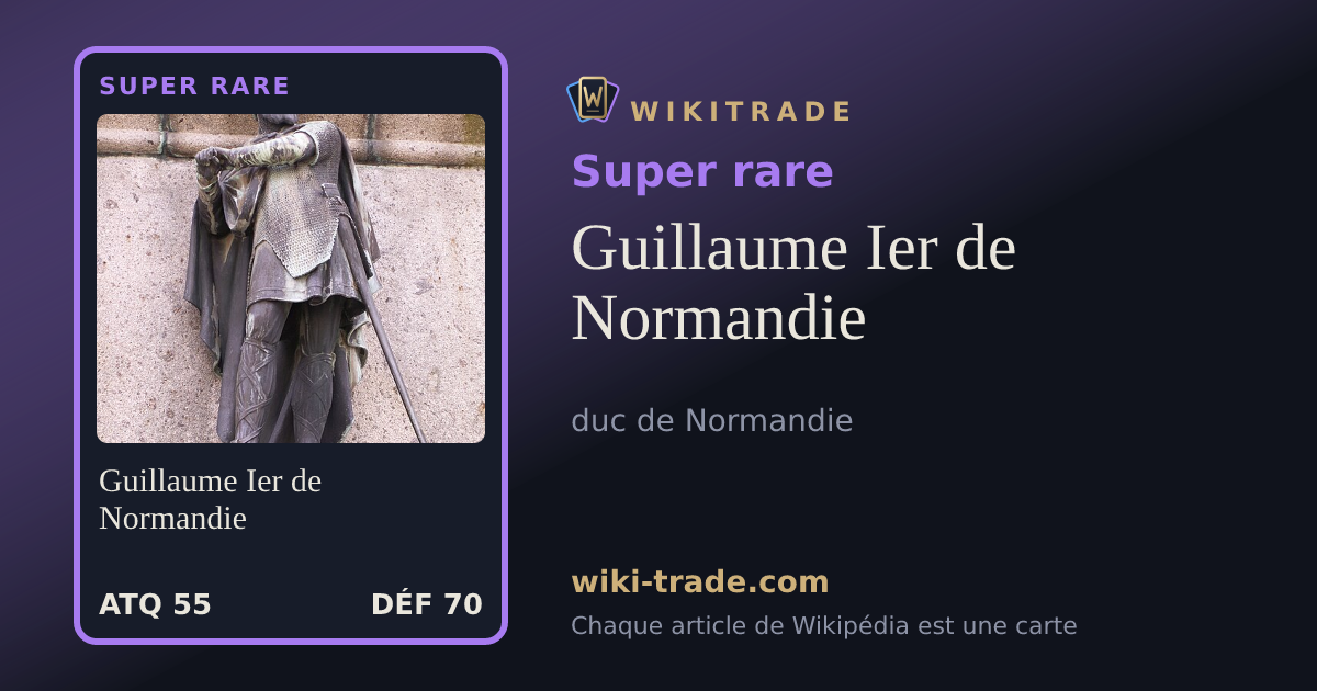 Guillaume Ier de Normandie — carte Super rare