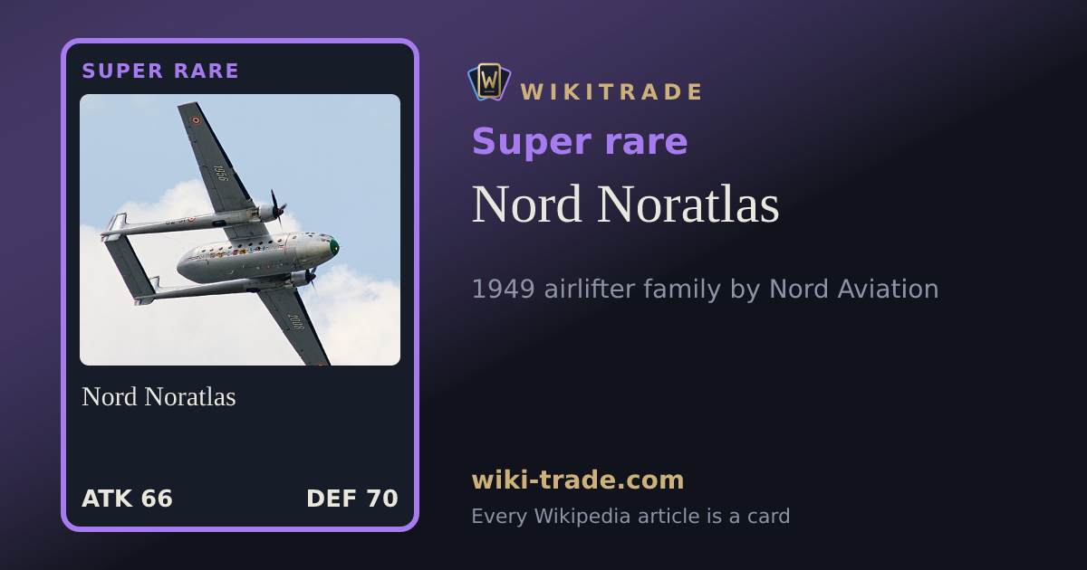 Nord Noratlas — Super rare card