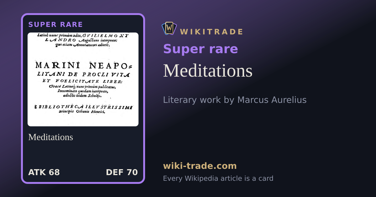 Meditations — Super rare card