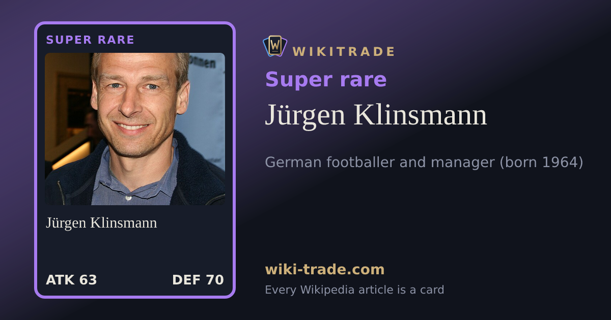 Jürgen Klinsmann — Super rare card