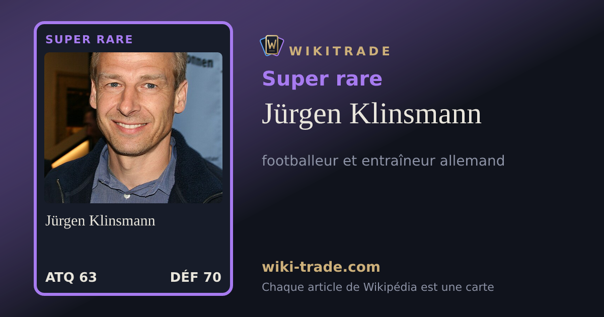 Jürgen Klinsmann — carte Super rare
