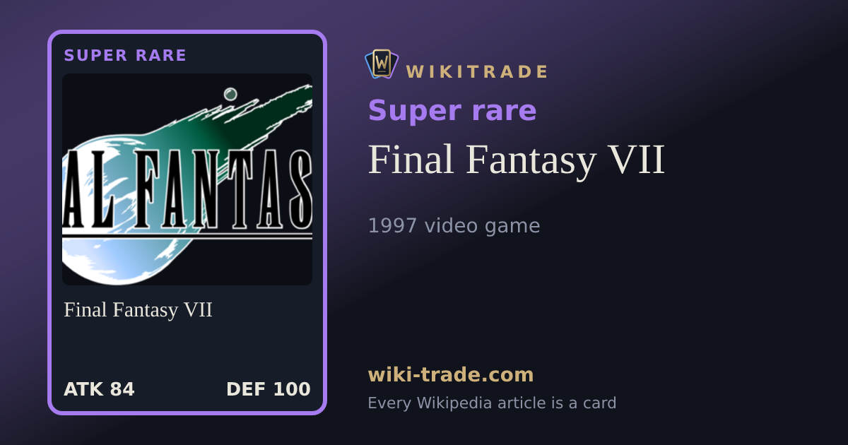Final Fantasy VII — Super rare card