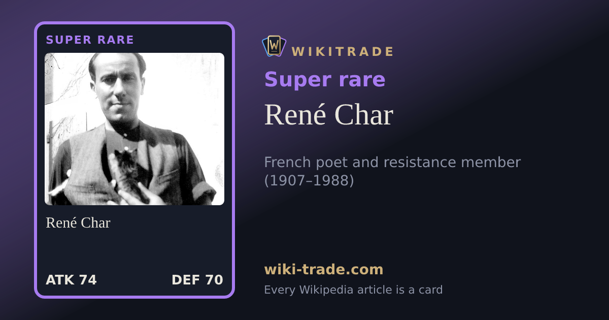 René Char — Super rare card