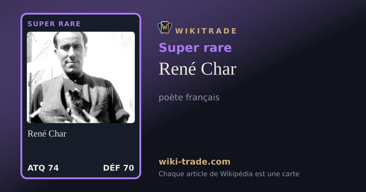 René Char — carte Super rare