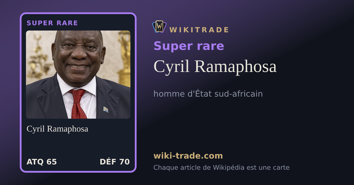 Cyril Ramaphosa — carte Super rare