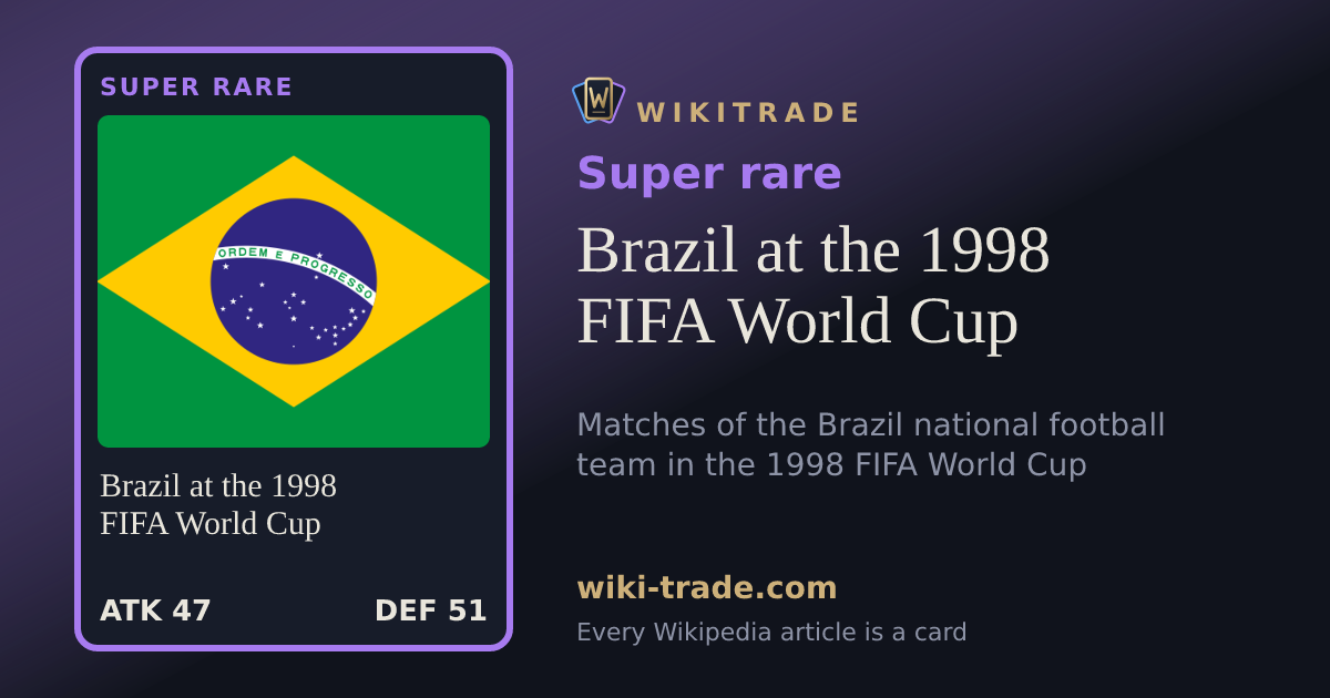 Brazil at the 1998 FIFA World Cup — Super rare card