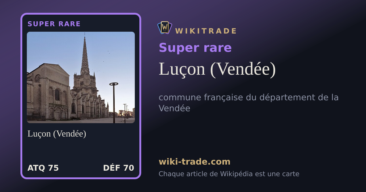 Luçon (Vendée) — carte Super rare