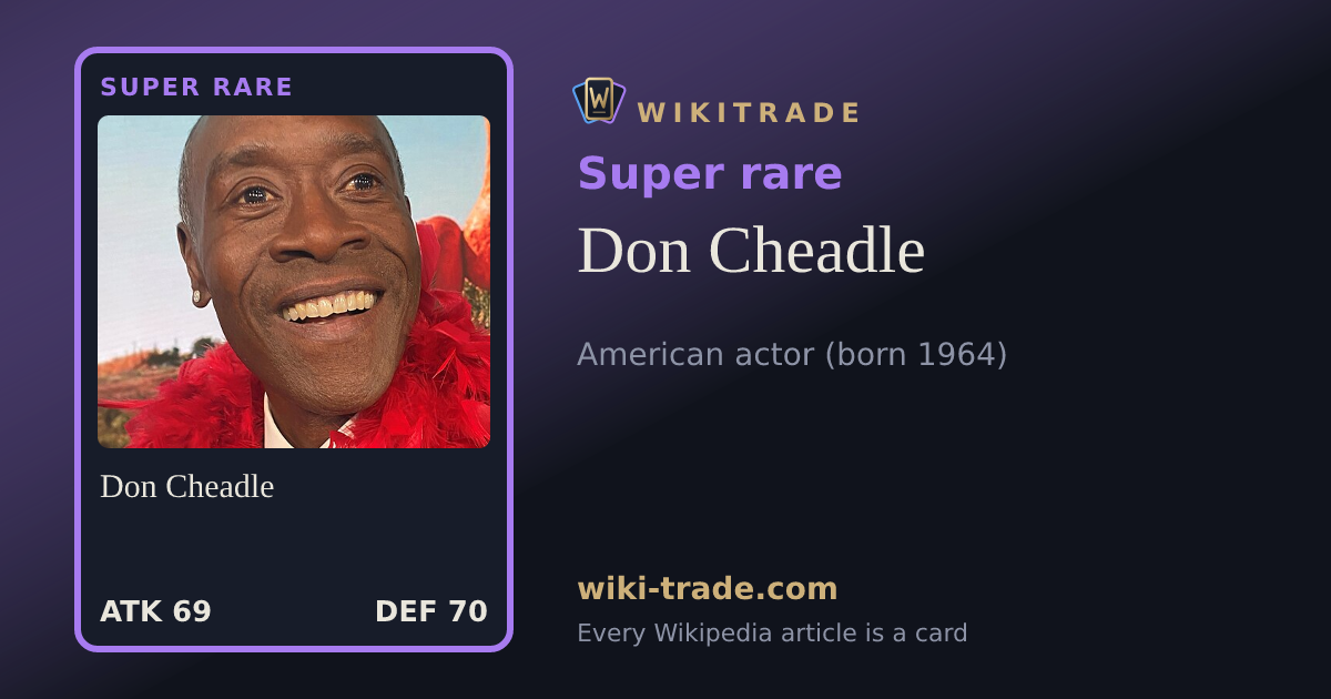 Don Cheadle — Super rare card