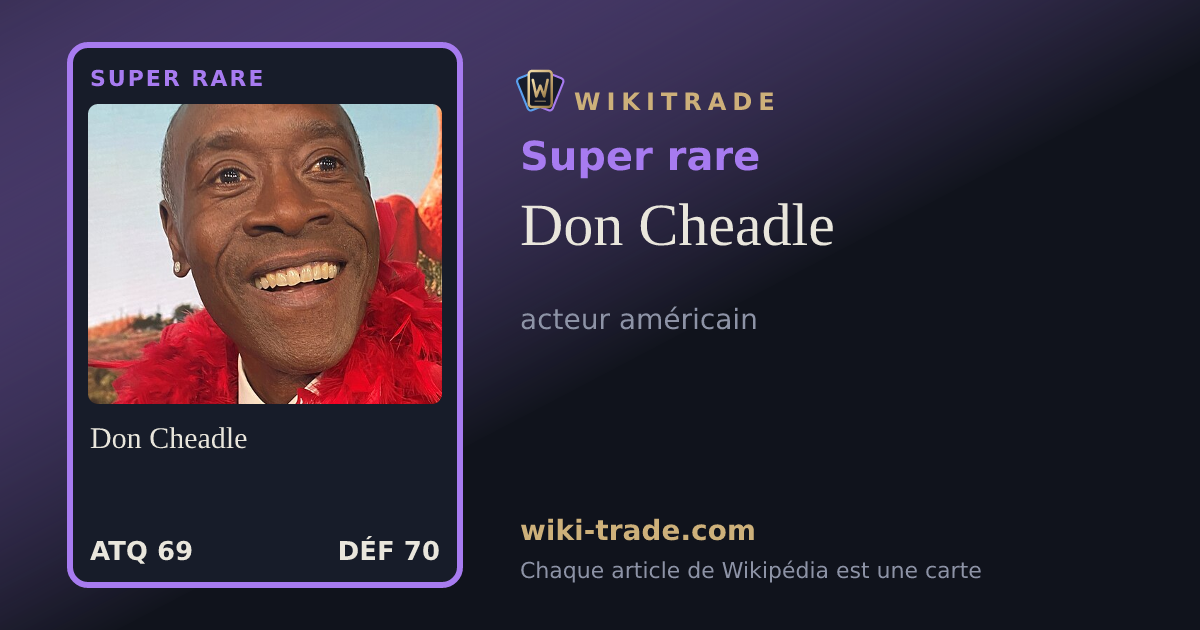 Don Cheadle — carte Super rare