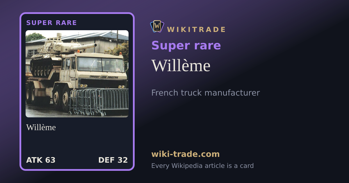 Willème — Super rare card