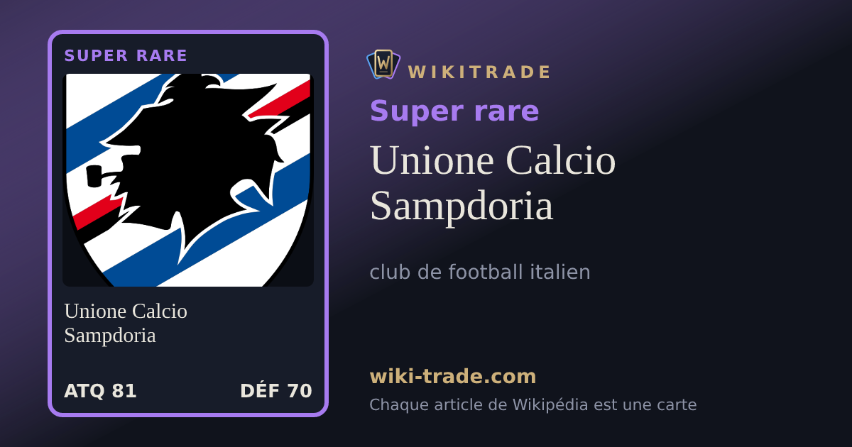 Unione Calcio Sampdoria — carte Super rare