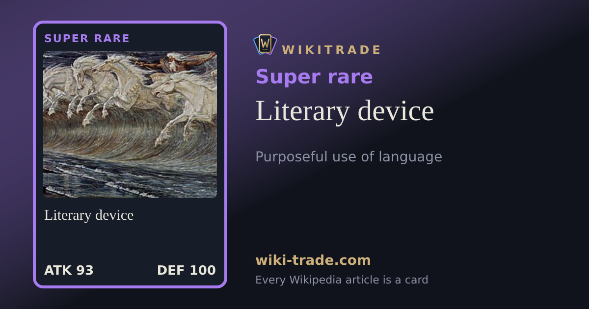Literary device — Super rare card