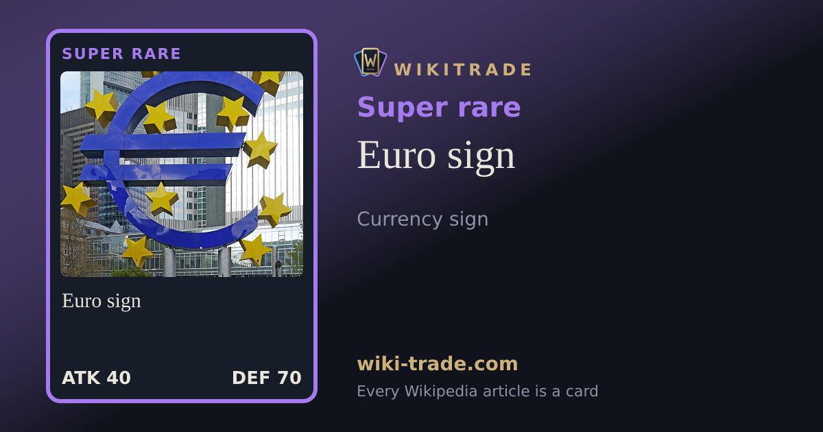 Euro sign — Super rare card