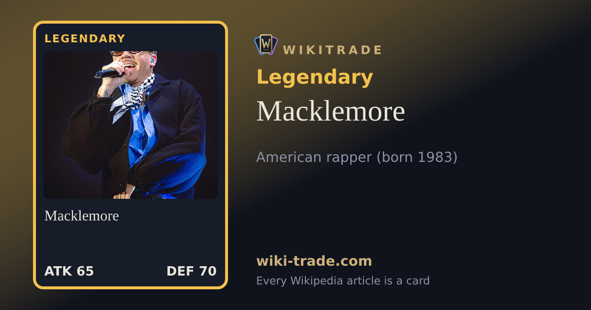 Macklemore — Legendary card