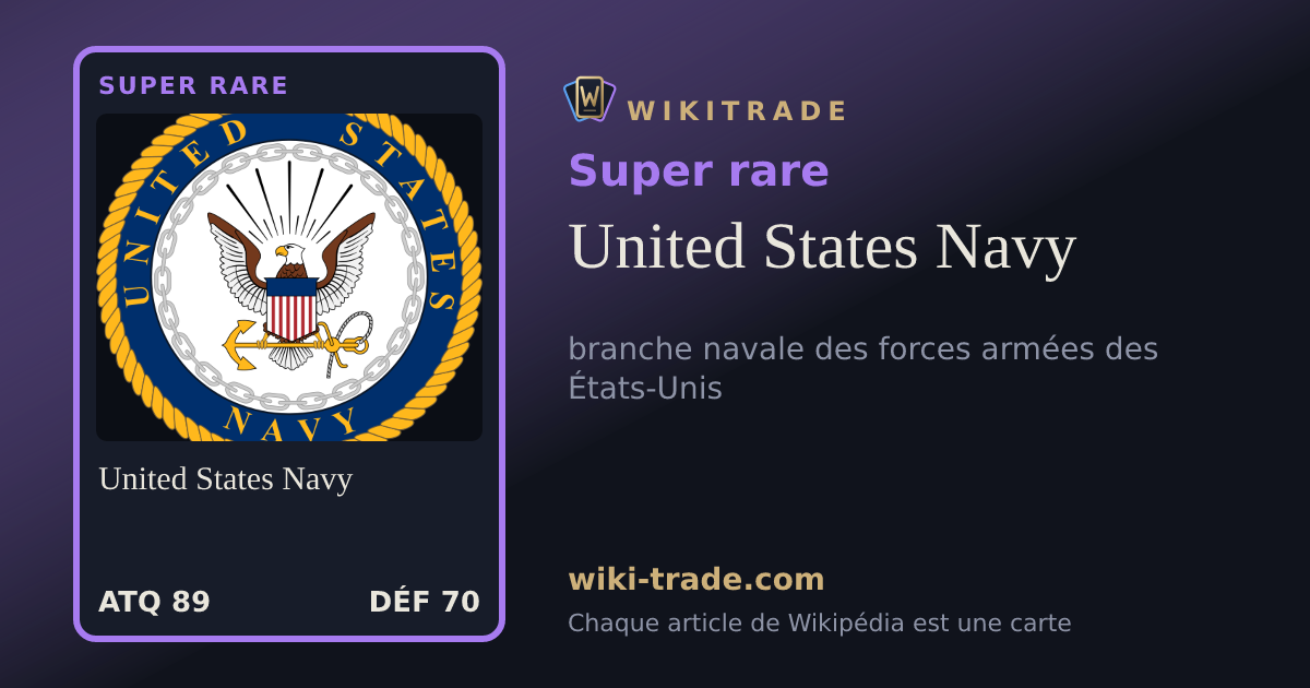 United States Navy — carte Super rare
