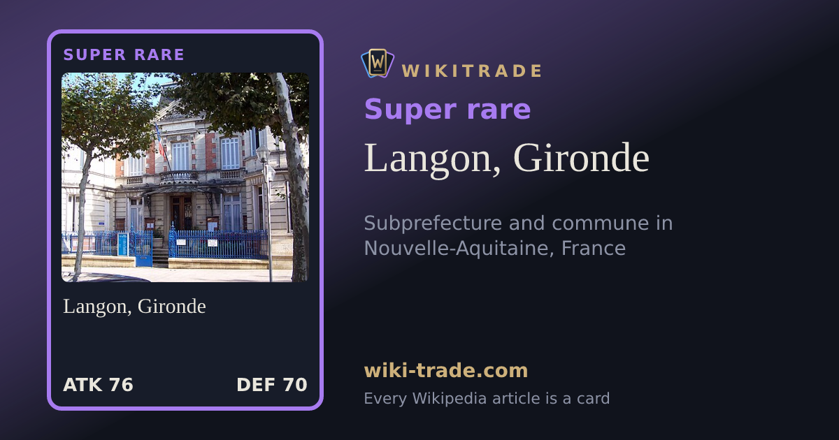 Langon, Gironde — Super rare card