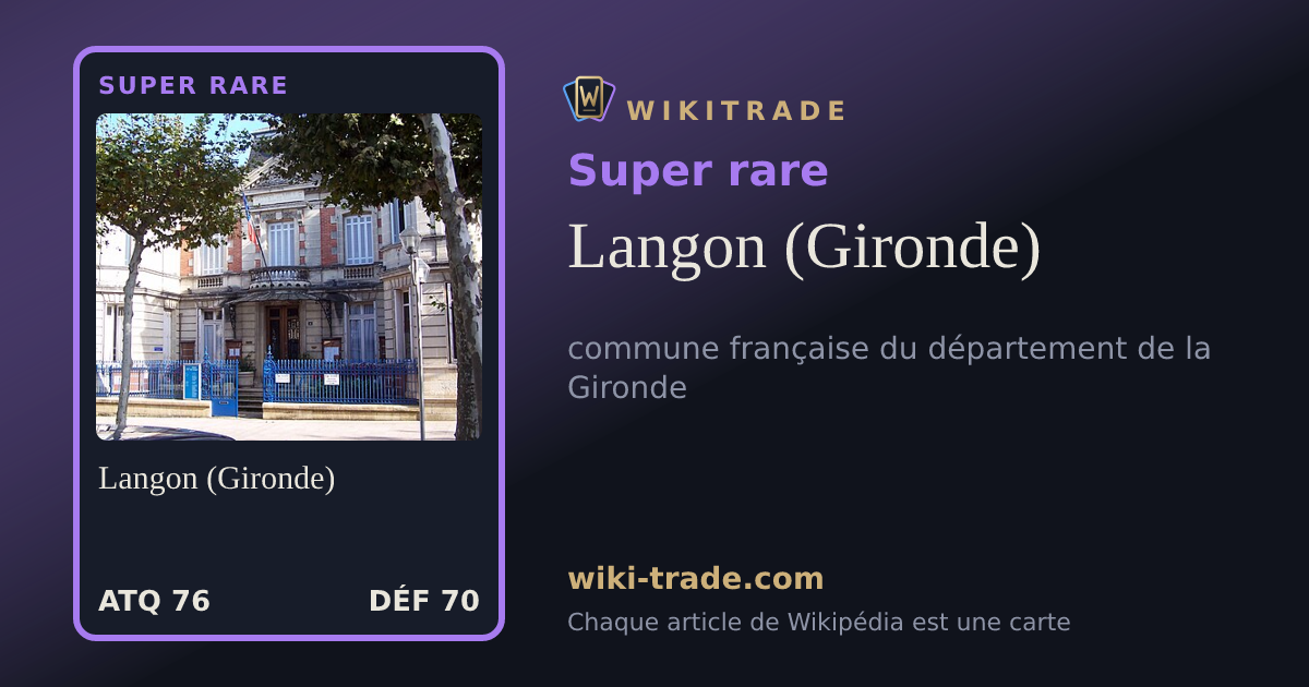 Langon (Gironde) — carte Super rare