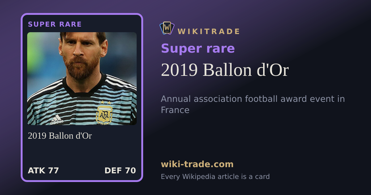 2019 Ballon d'Or — Super rare card