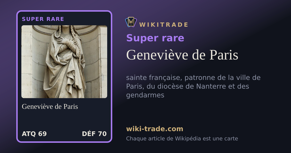 Geneviève de Paris — carte Super rare
