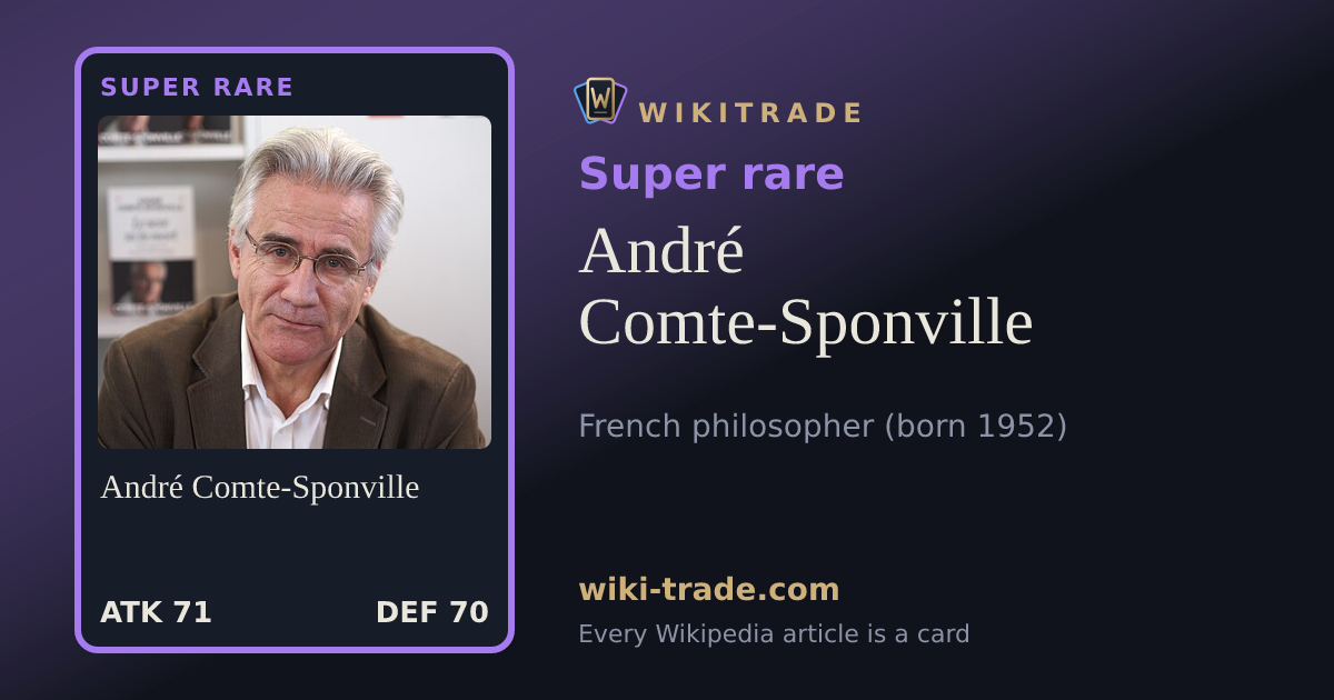 André Comte-Sponville — Super rare card